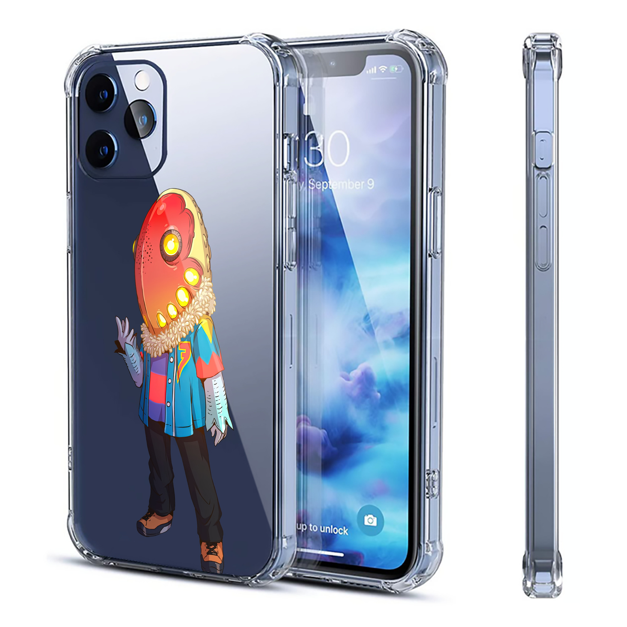 （画像用） ウルトラマン Ultraman 【iPhone 12シリーズ対応】透明スマホケース（クリアソフトケース）